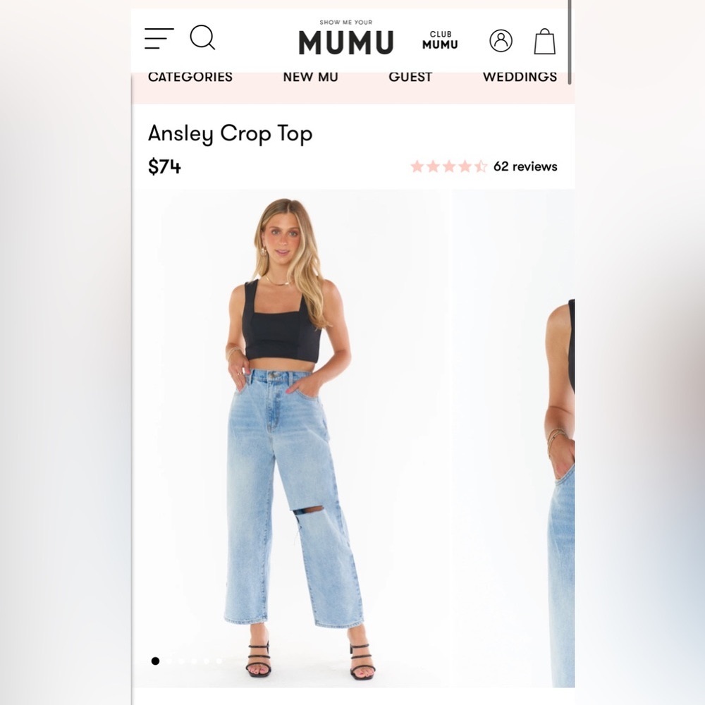Show Me Your MuMu Black Crop Top
